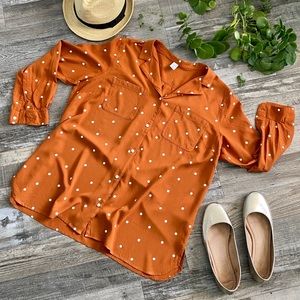 Old Navy Relaxed Fit Polka Dot Button-up Shirt